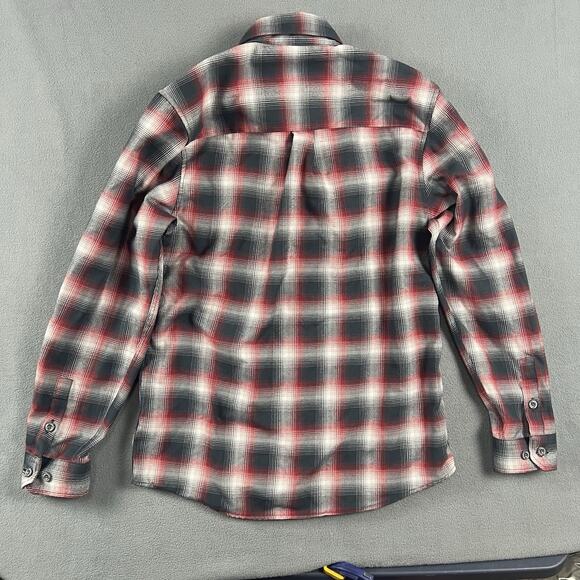 Dixxon Flannel Shirt Mens Medium Equalizer Red Plaid Flannel Long Sleeve - Picture 3 of 5